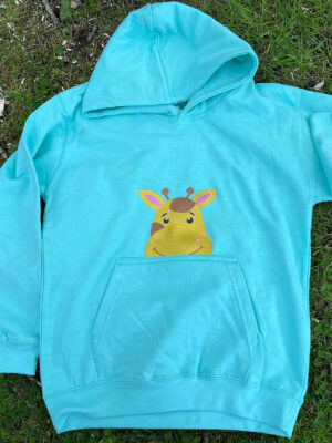 Giraffe Peeking Hoody 9-11 years