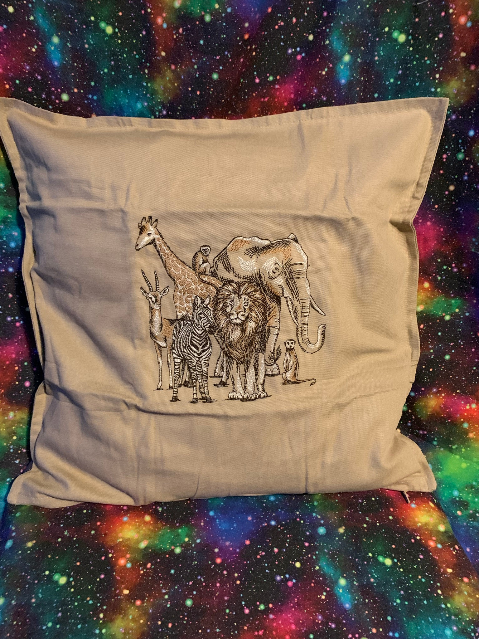 Wild Safari Animal Medley Cushion