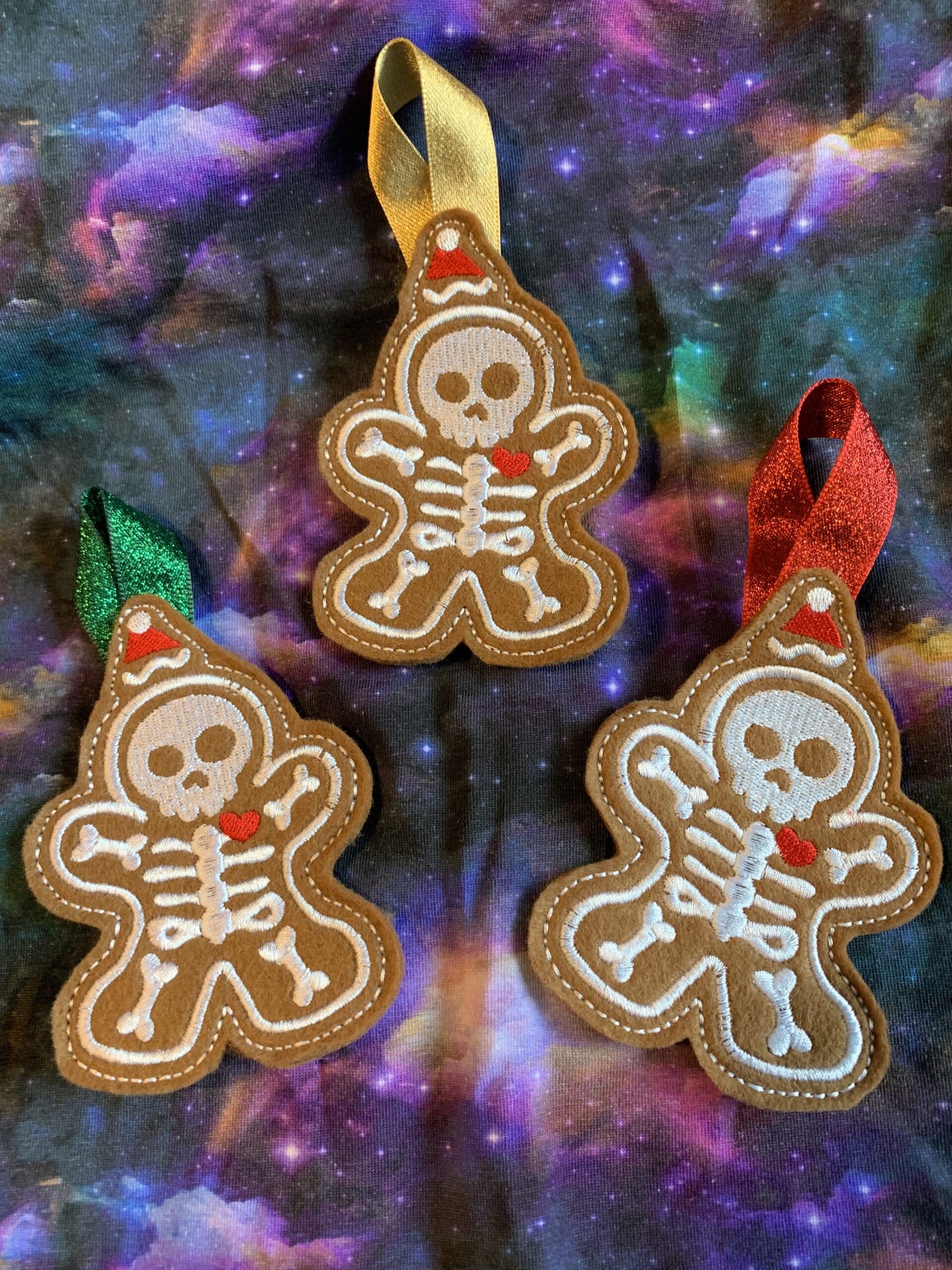 Skeleton gingerbread man ornament