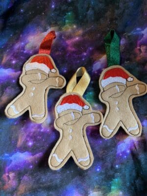 Dabbing gingerbread man ornament