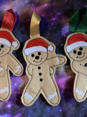 Flossing gingerbread man ornament