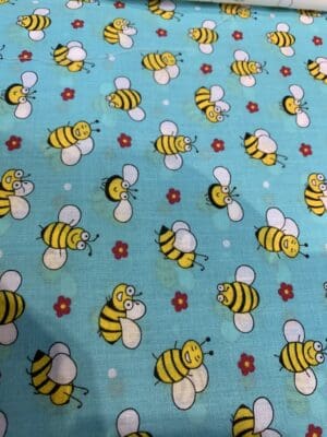 Bees Polycotton Fabric