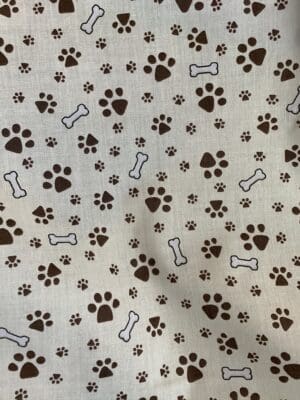 Pawprints Polycotton Fabric
