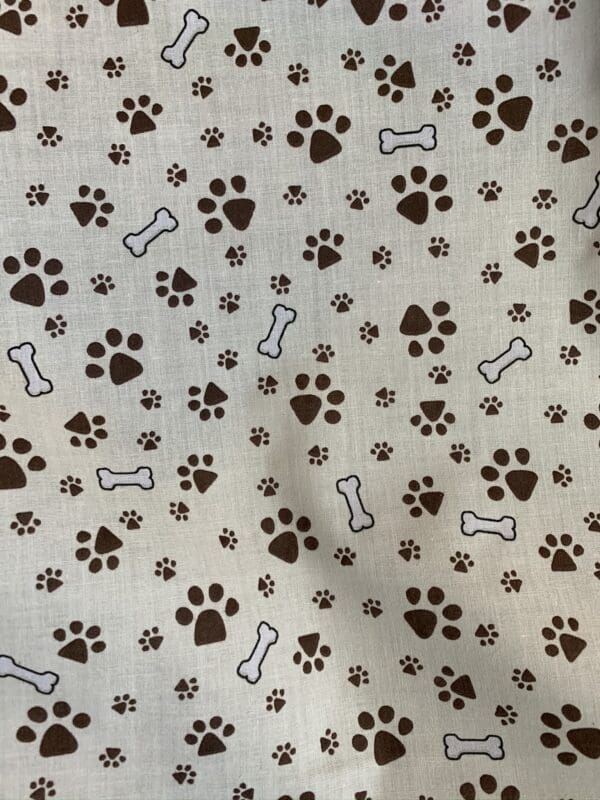 Pawprints Polycotton Fabric
