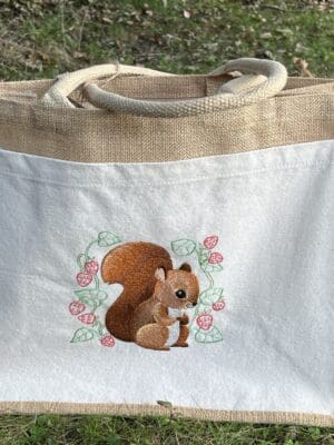 Squirrel Jute Bag - Large