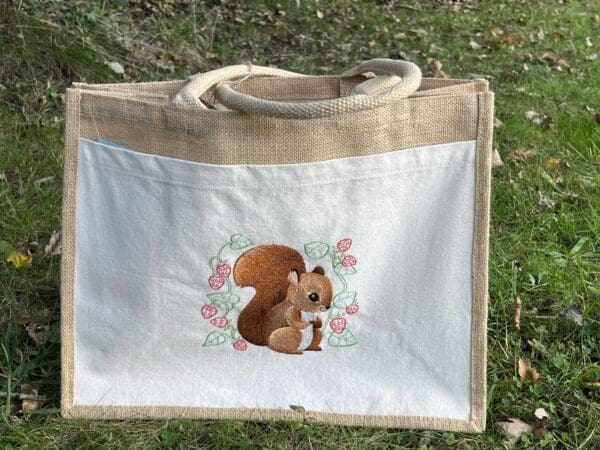 Squirrel Jute Bag - Large