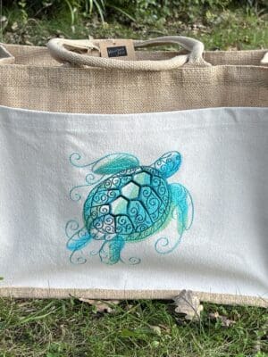 Turtle Jute Bag - Large