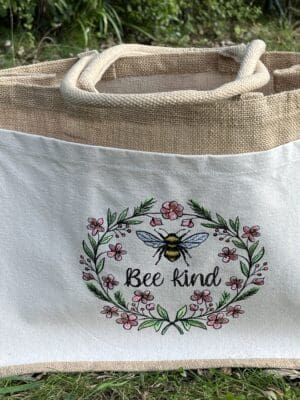 Bee Kind Jute Bag - Large