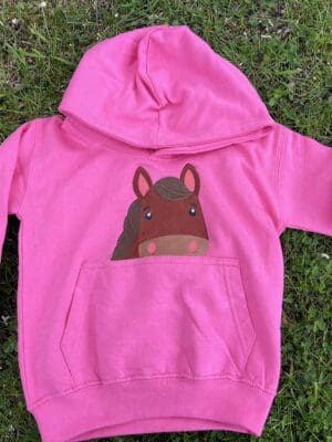 Horse Peeking Hoody 5-6 years