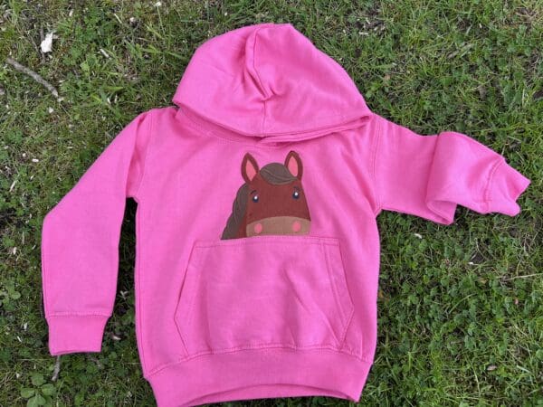 Horse Peeking Hoody 5-6 years