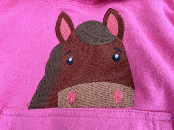 Horse Peeking Hoody 5-6 years - Image 2