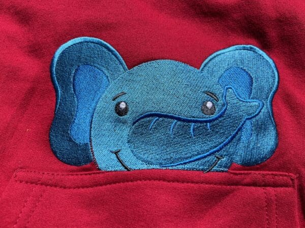 Elephant Peeking Hoody 7-8 years - Image 2