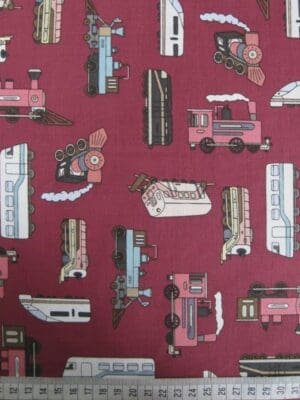 Trains cotton fabric