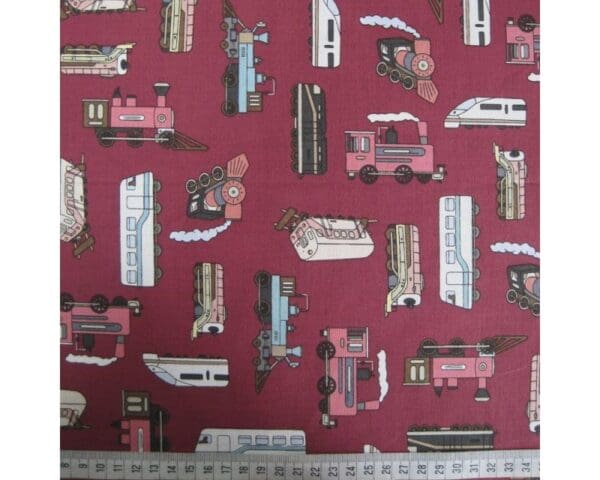 Trains cotton fabric
