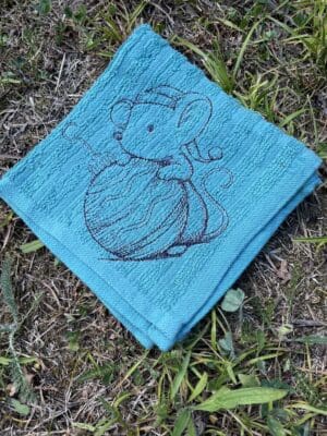 Mouse bauble washcloth