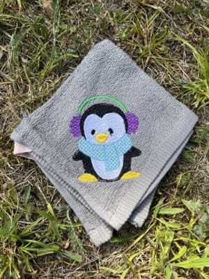 Penguin washcloth