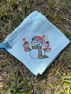 Snowman washcloth