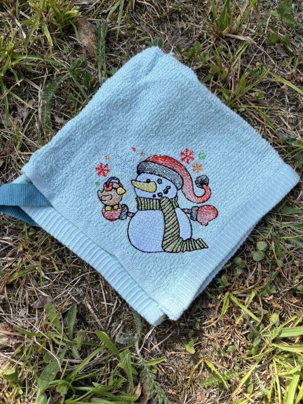 Snowman washcloth