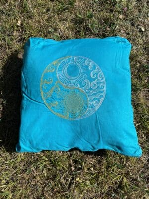 Celestial yin yang cushion