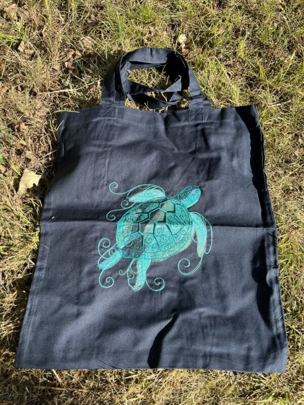 Aqua Marine Sea Turtle Shopper - Image 3