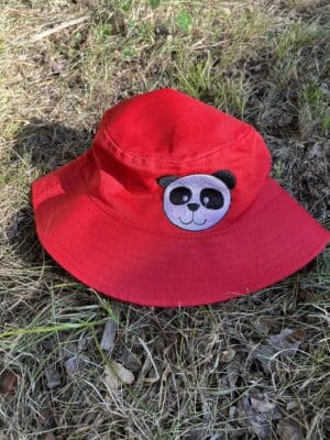 Panda - Red ~ Child (Small) Bucket Hat
