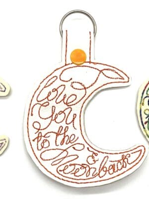 Love you moon keyfob