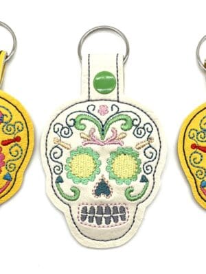 Sugar skull keyfob