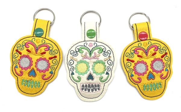 Sugar skull keyfob