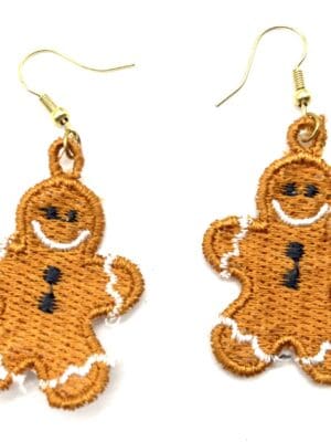 Gingerbread man earrings