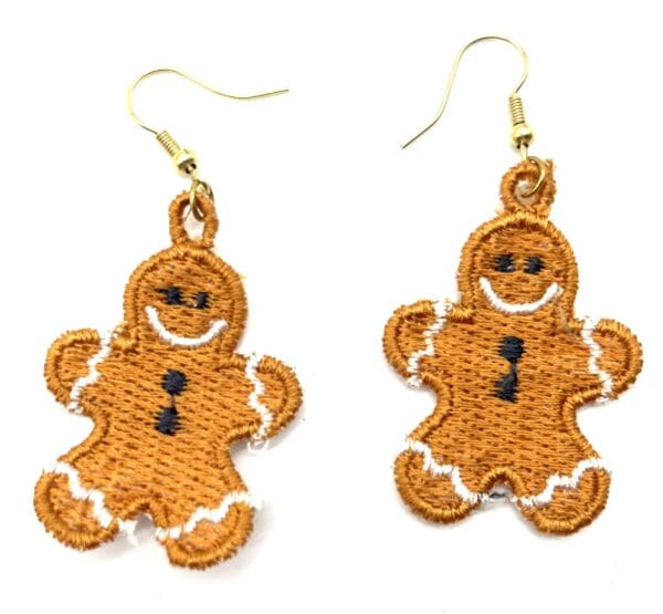 Gingerbread man earrings