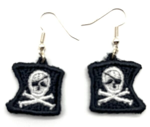 Pirate flag earrings