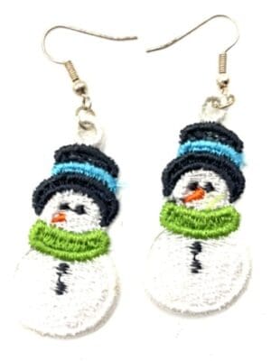 Snowman earrings