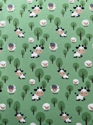 Cows Cotton/Lycra Fabric