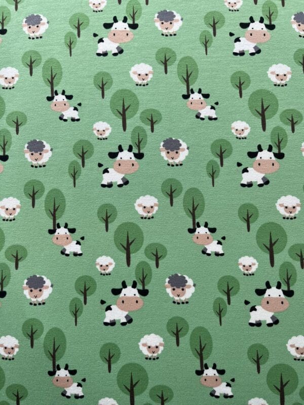 Cows Cotton/Lycra Fabric