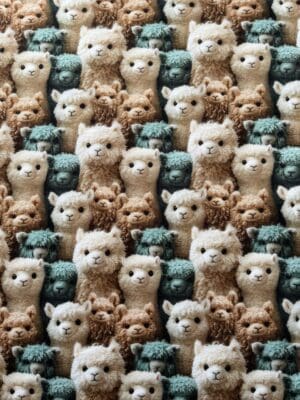 Alpacas Cotton/Lycra Fabric