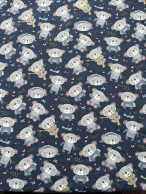 Koalas Cotton/Lycra Fabric