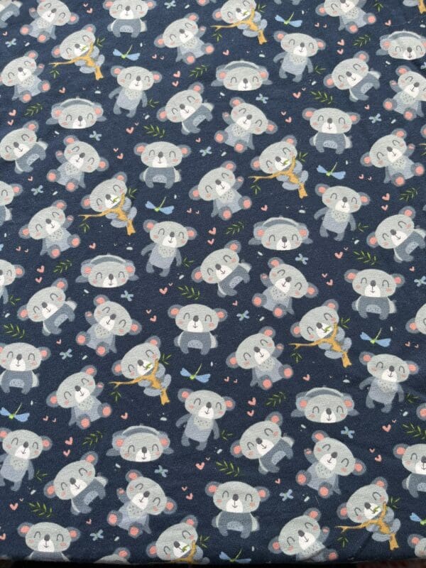 Koalas Cotton/Lycra Fabric