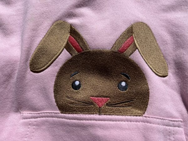 Bunny Peeking Hoody 3-4 years - Image 3