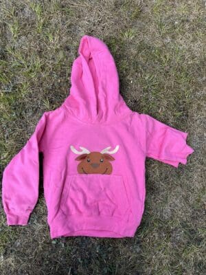 Reindeer Peeking Hoody 3-4 years