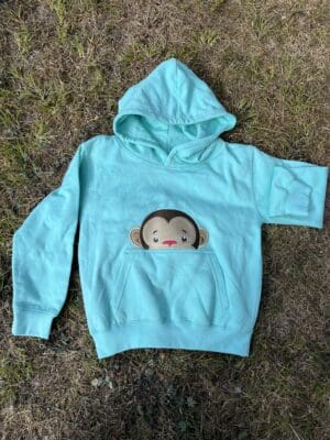 Monkey Peeking Hoody 5-6 years