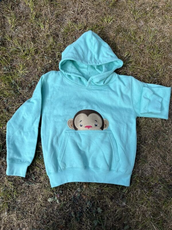 Monkey Peeking Hoody 5-6 years