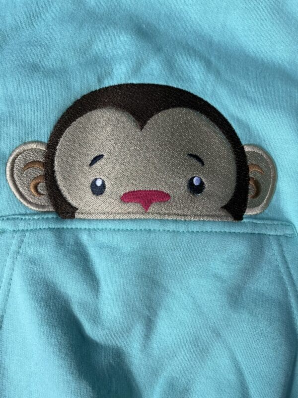 Monkey Peeking Hoody 5-6 years - Image 2