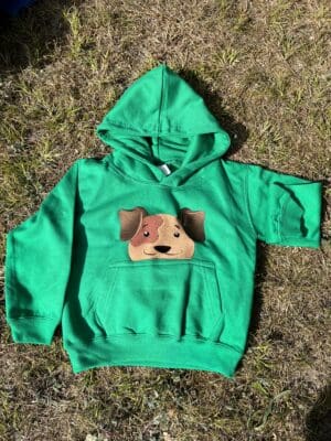 Dog Peeking Hoody 3-4 years