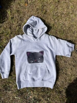 Cat Peeking Hoody 7-8 years