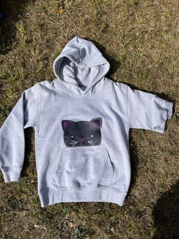 Cat Peeking Hoody 7-8 years