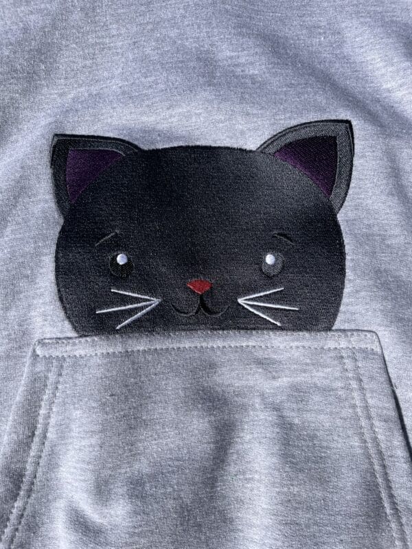Cat Peeking Hoody 7-8 years - Image 2