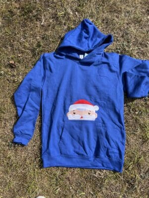 Santa Peeking Hoody 12-13 years