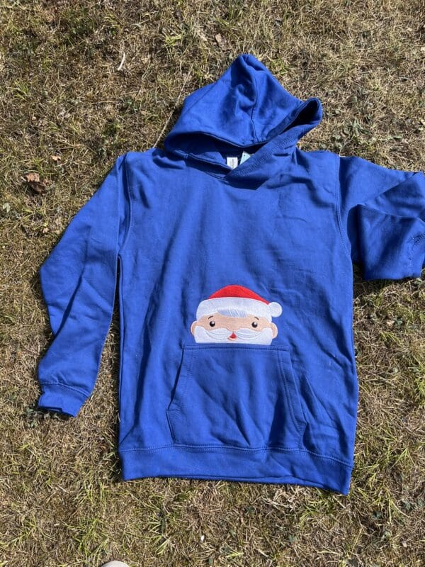 Santa Peeking Hoody 12-13 years
