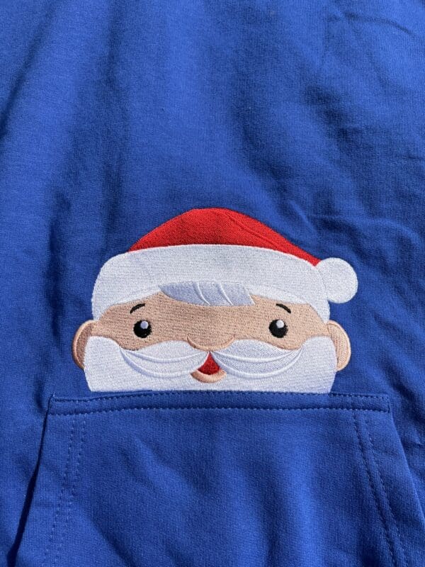 Santa Peeking Hoody 12-13 years - Image 2
