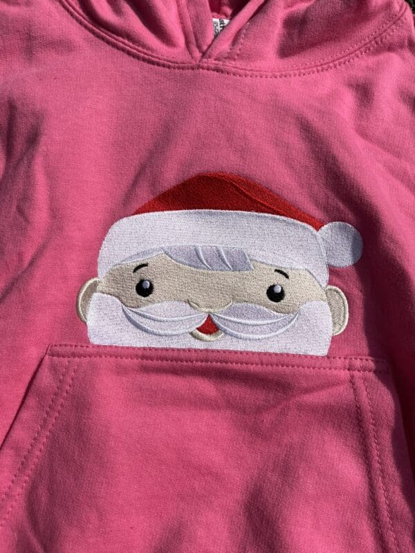 Santa Peeking Hoody 5-6 years - Image 2